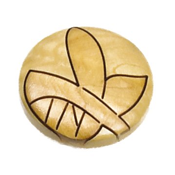 1 3/8" Round Wood Knob in Maple Leaf