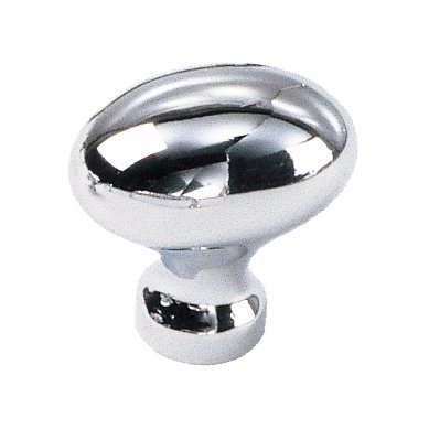 1 1/4" Oval Knob in Polished Chrome