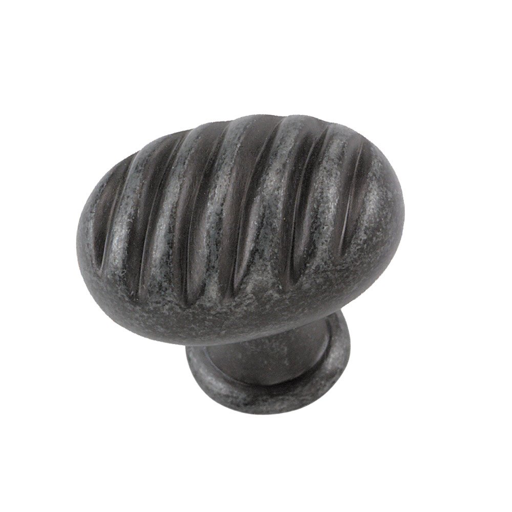 1 3/8" Oval Knob in Antique Pewter