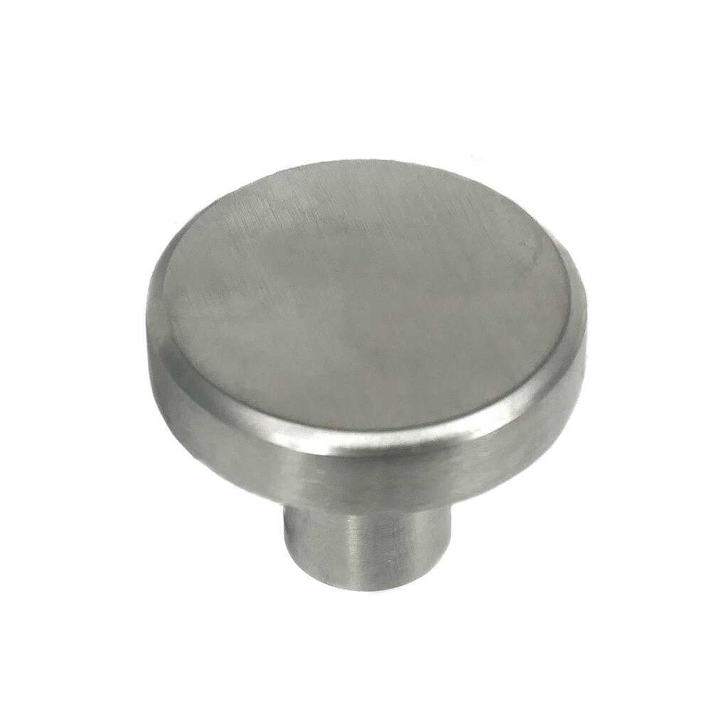 1 1/4" Small Stainless Steel Flat Top Knob
