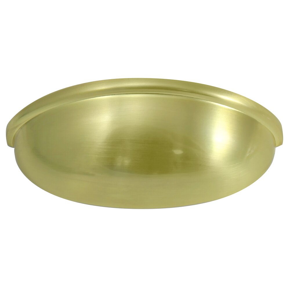 3" Centers Cup Pull in Satin Brass