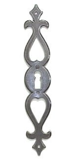 Key Escutcheon Vertical in Satin Steel