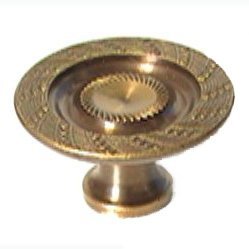 Dish Knob ( 1.125" ) in Polished Brass