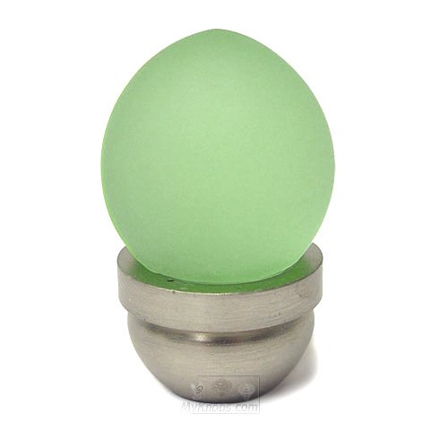 1" (25mm)  Knob in Frosted Green/Brushed Nickel