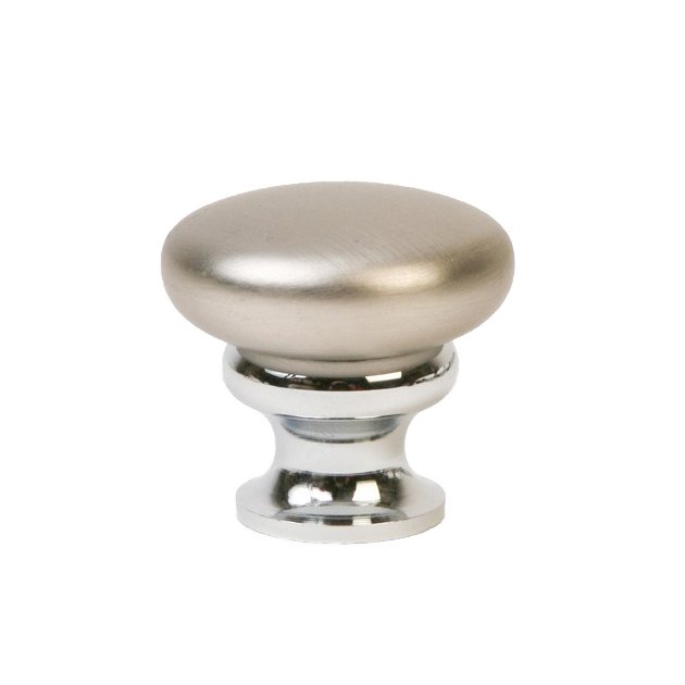 1 1/4" (32mm) Mushroom Knob in Brushed Nickel/Polished Chrome