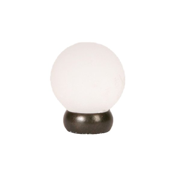 1 1/8" Knob in Frosted Clear/Oil Rubbed Bronze