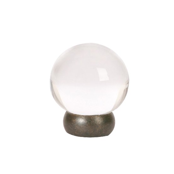 1 1/8" Knob in Transparent Clear/Oil Rubbed Bronze