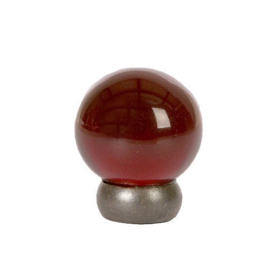 1 1/8" Knob in Ruby Red/Oil Rubbed Bronze