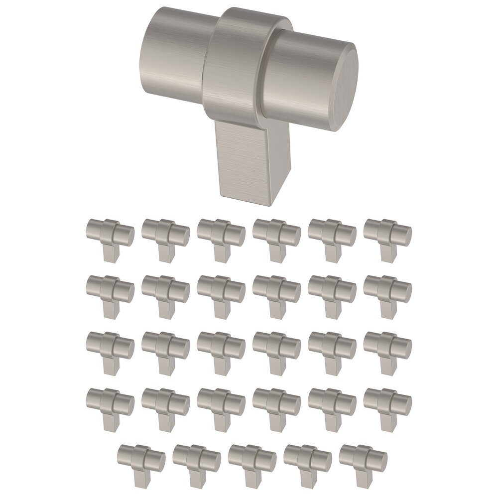 1-1/4" (32mm) Simple Wrapped Bar Knob (30 Pack) in Stainless Steel