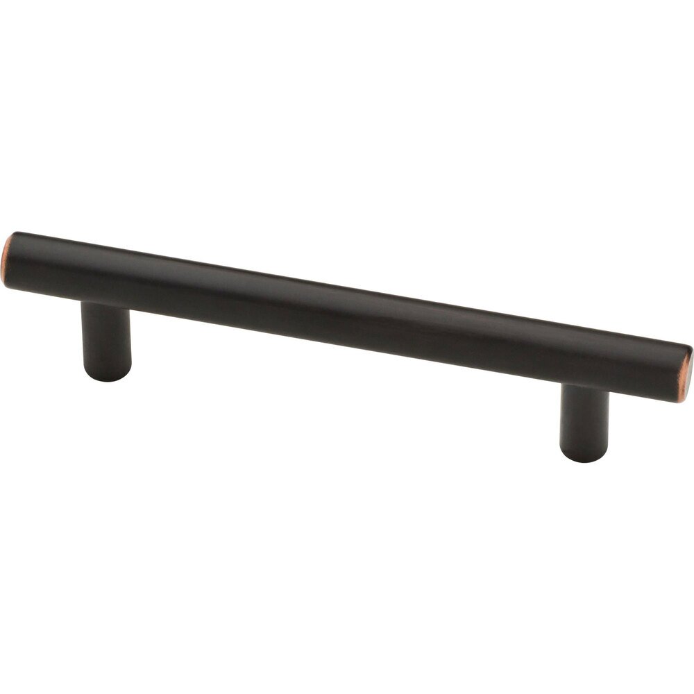 3 3/4" Steel Bar Pull in Bronze With Copper Highlights