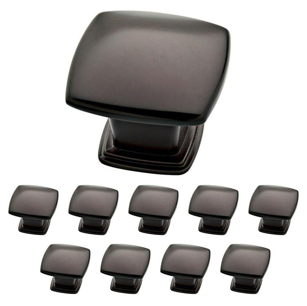 1-1/5" (30mm) Soft Square Knob (10 Pack) in Deep Bronze