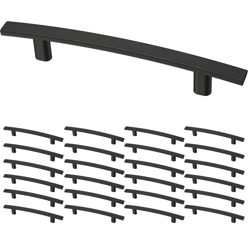 (24 Pack) 4" (102mm) Centers Arch Drawer Pull in Matte Black