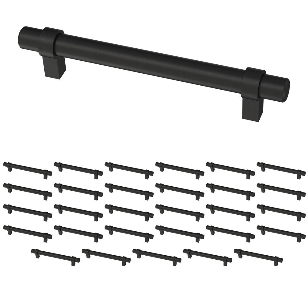 (30 Pack) 5 1/16" (128mm) Centers Simple Wrapped Bar Pull in Matte Black