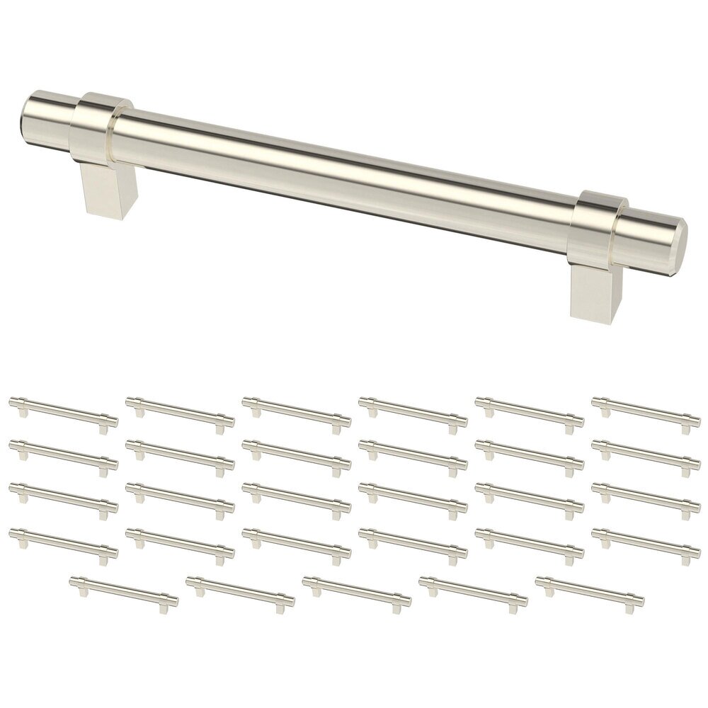 (30 Pack) 5 1/16" (128mm) Centers Simple Wrapped Bar Pull in Stainless Steel