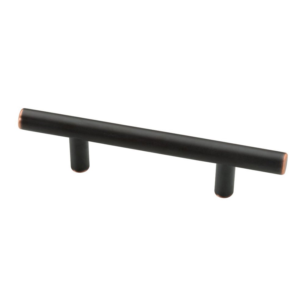 3" Centers Steel Bar Pull in Bronze w/Copper Highlights