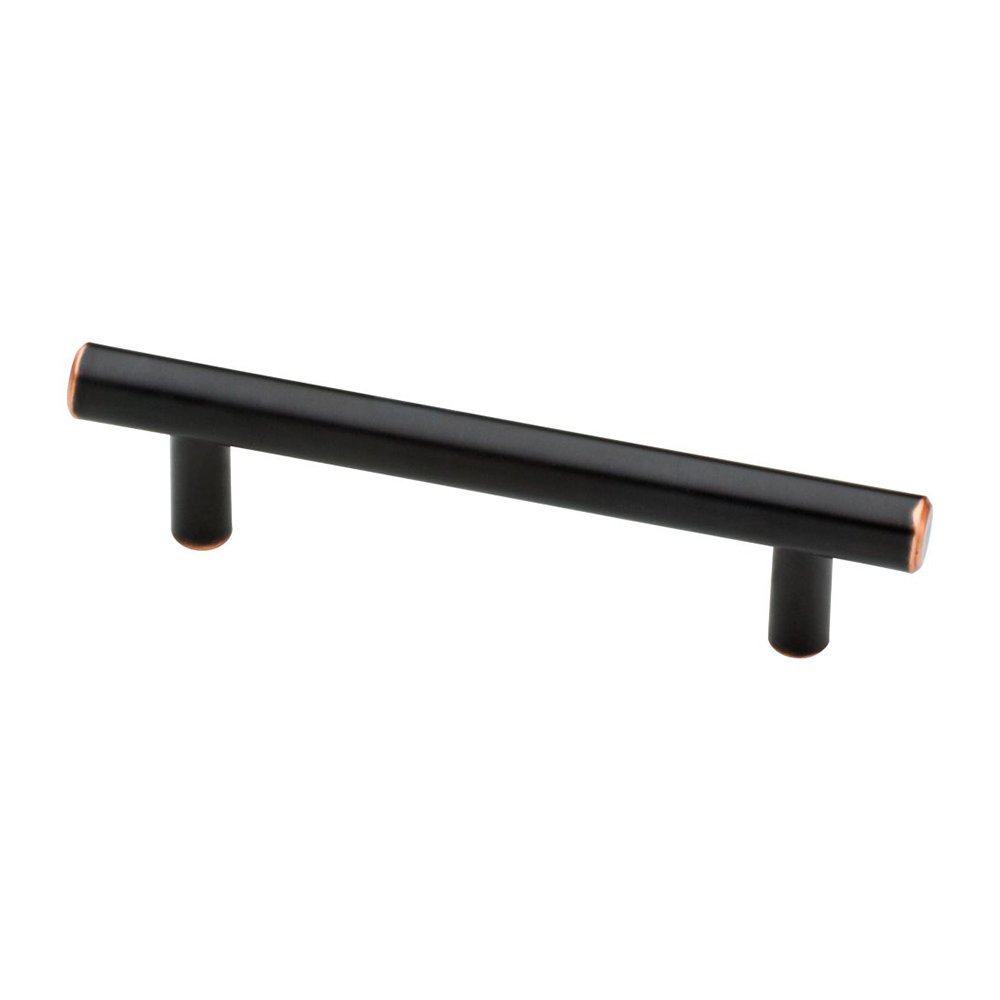3 3/4" Centers Steel Bar Pull in Bronze w/Copper Highlights