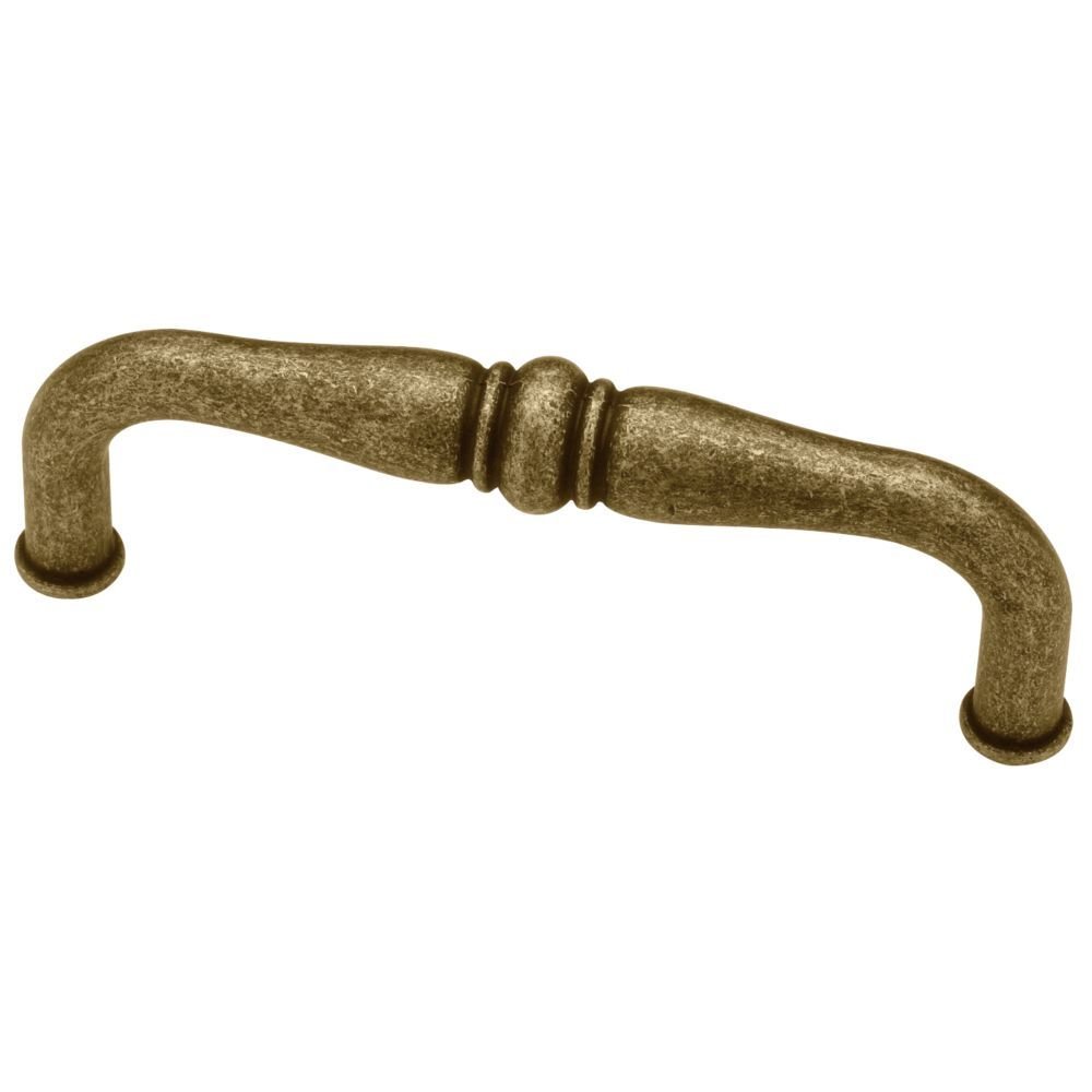 96mm Pull in Burnished Antique Brass
