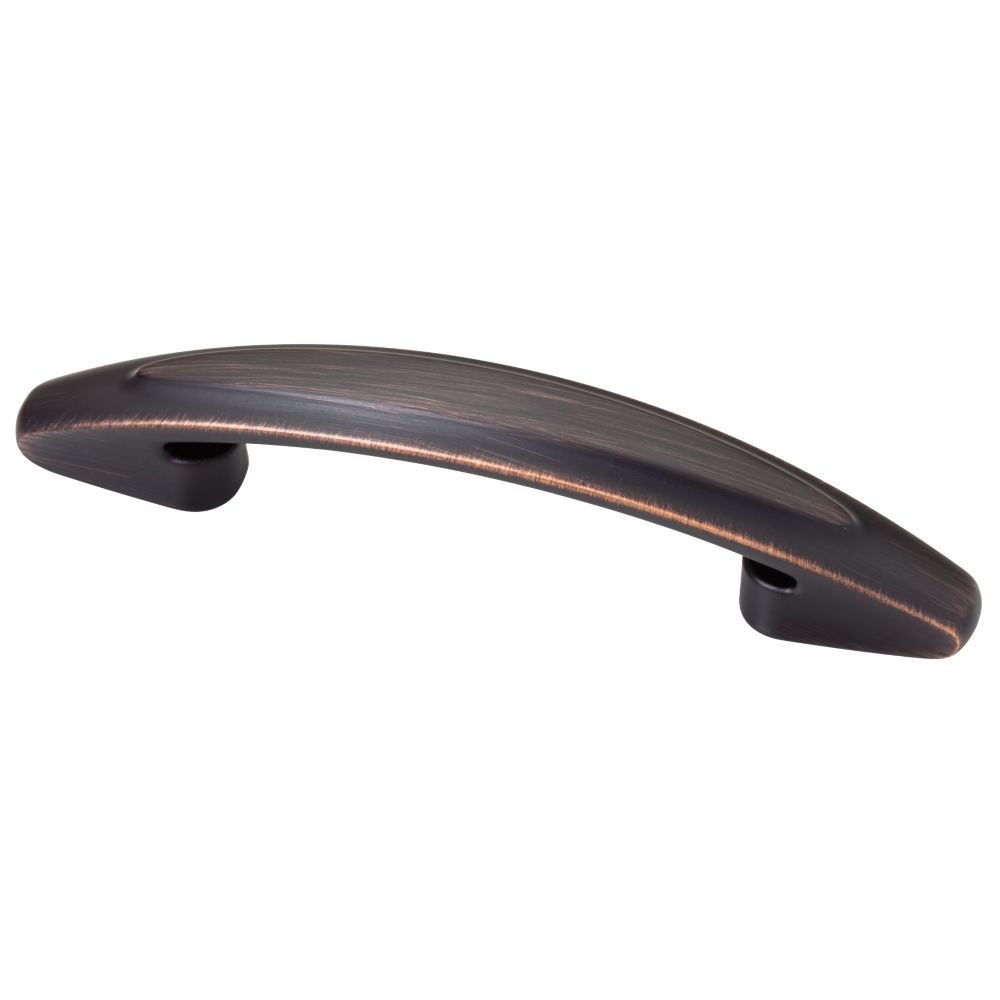 3" & 3 3/4" Centers Dual Mount Large Ovals Handle in Bronze with Copper Highlights