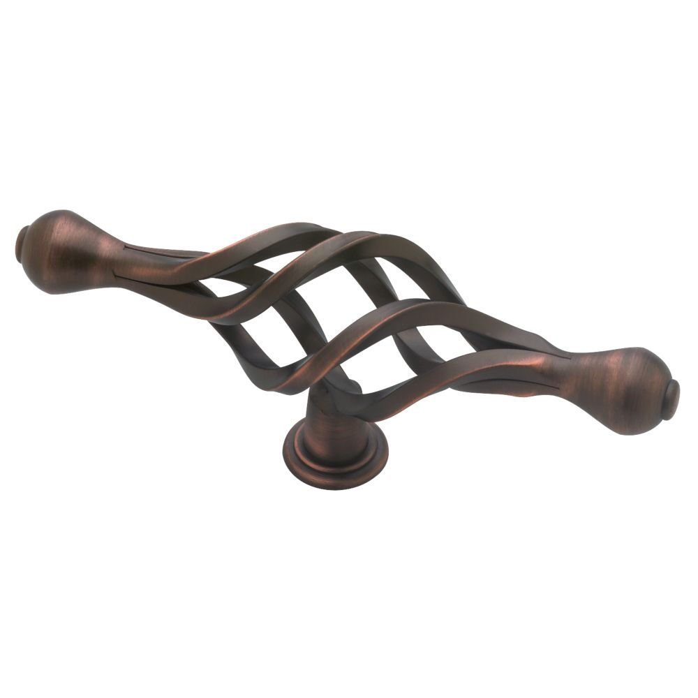 Ball End Bird Cage Knob in Bronze With Copper Highlights