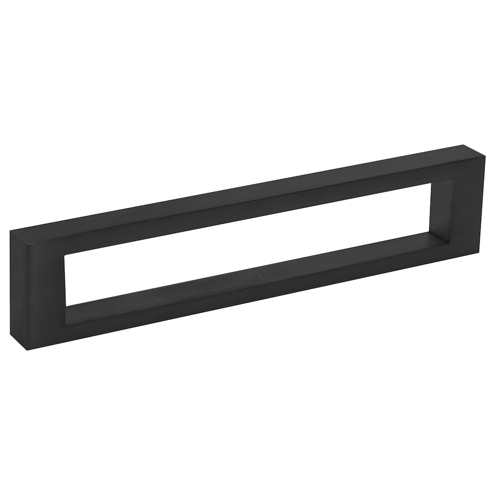 8 3/8" Centers Open Rectangle Pull in Satin Black PVD