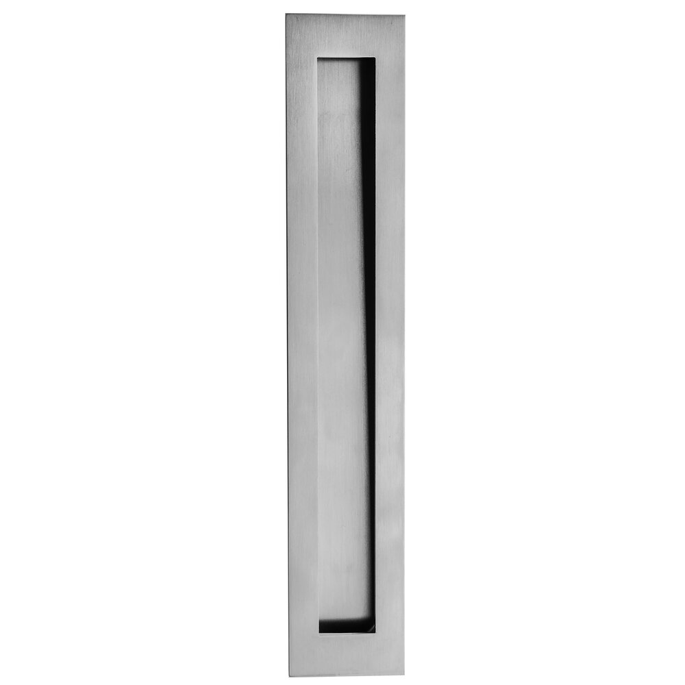 11 13/16"  Rectangular with Rectangle Cut-Out Recessed Pull in Satin Stainless Steel