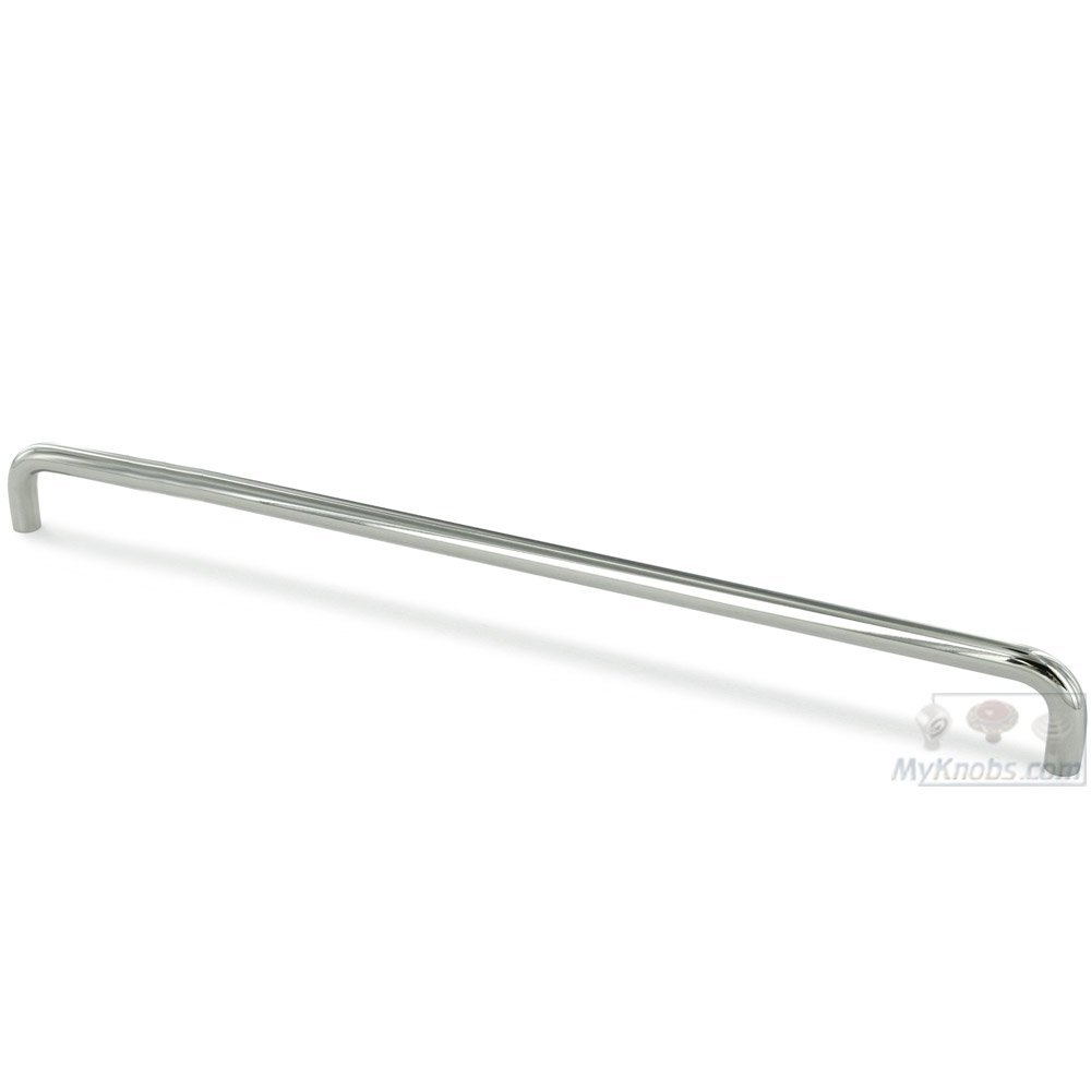 23 5/8" Centers Rounded Wire Pull in Polished Stainless Steel