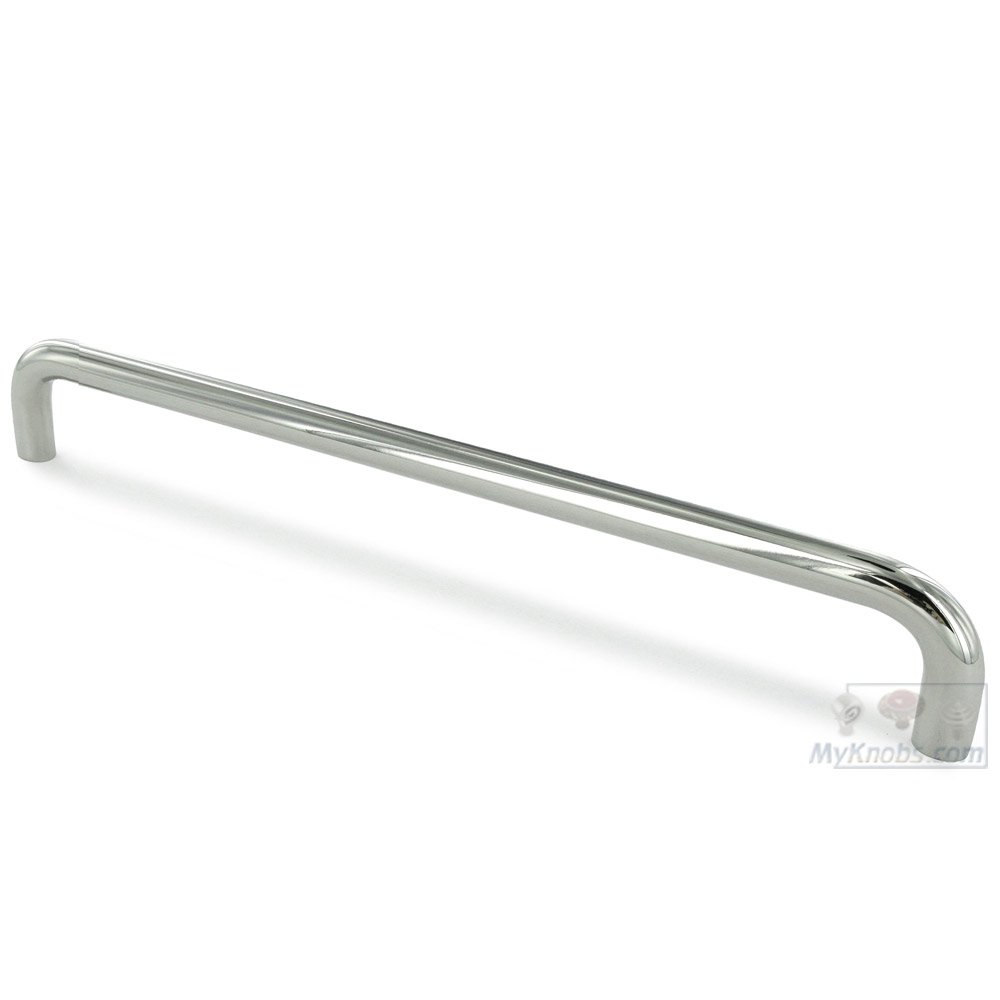 11 3/4" Centers Rounded Wire Pull in Polished Stainless Steel