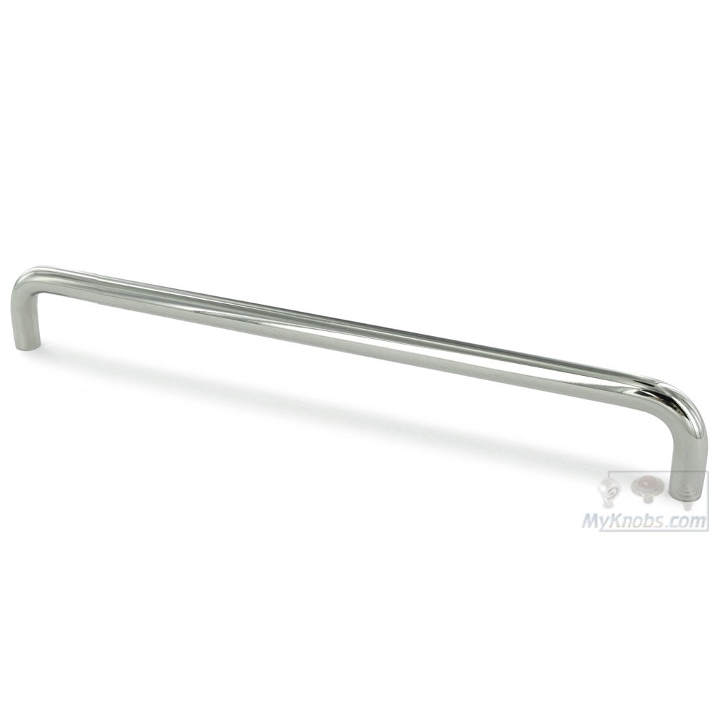 9 7/8" Centers Rounded Wire Pull in Satin Stainless Steel