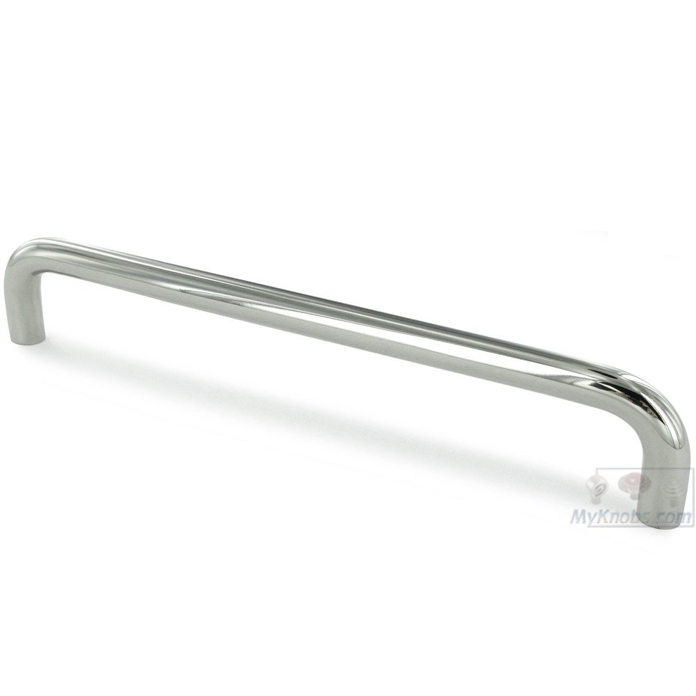 7 7/8" Centers Rounded Wire Pull in Polished Stainless Steel