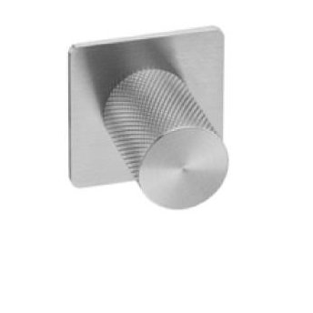 Cross Hatch Radial Knob in Satin Stainless Steel