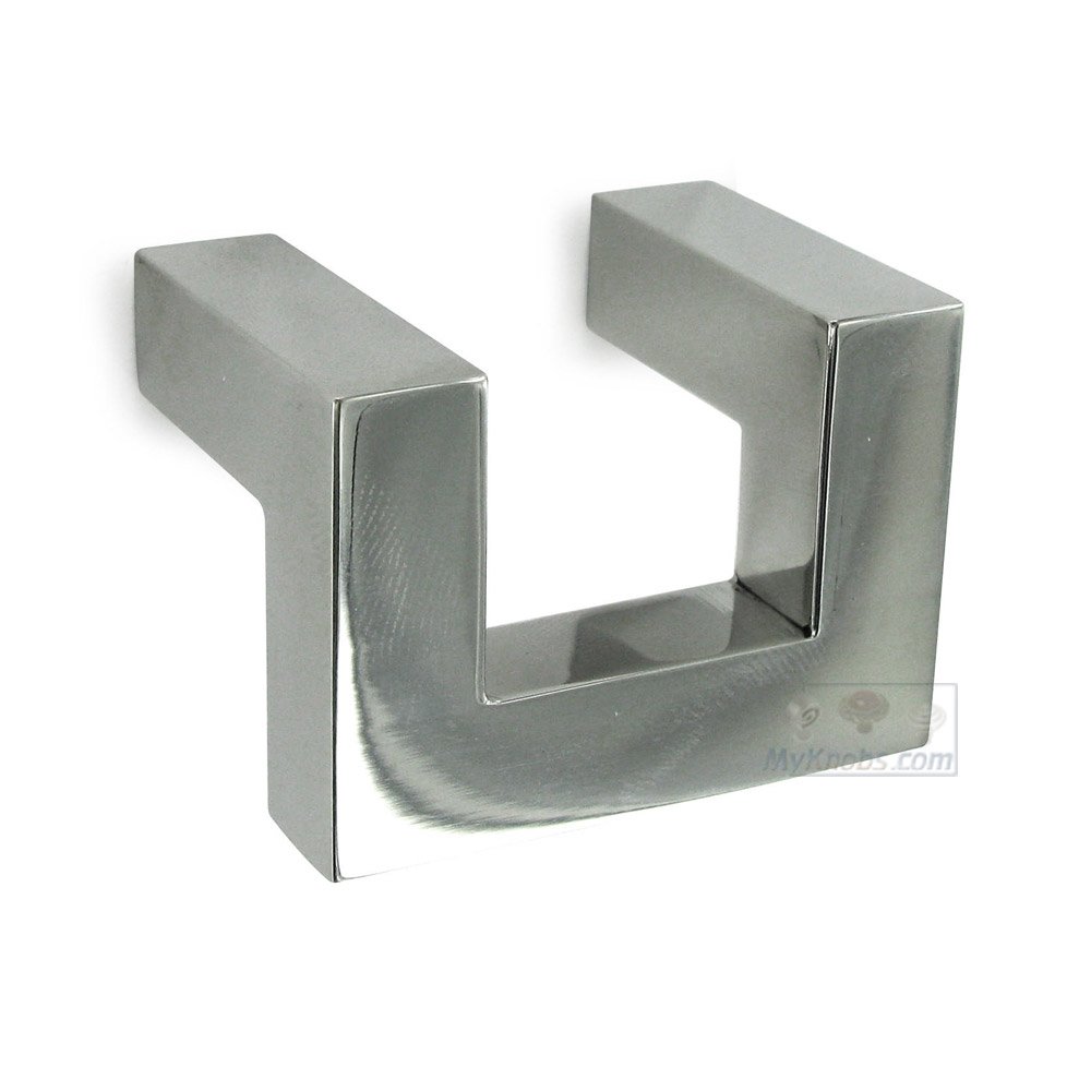 1 1/4" Centers Square Offset Pull in Satin Stainless Steel