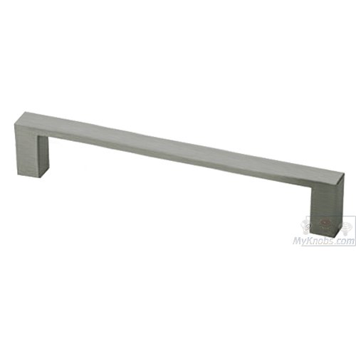 5 9/10" Centers Square Form Pull in Satin Stainless Steel
