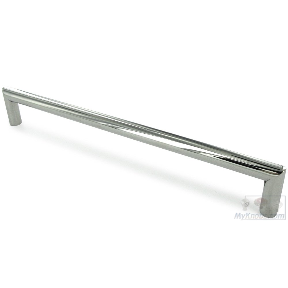 7 7/8" Centers Square Tube Pull in Polished Stainless Steel