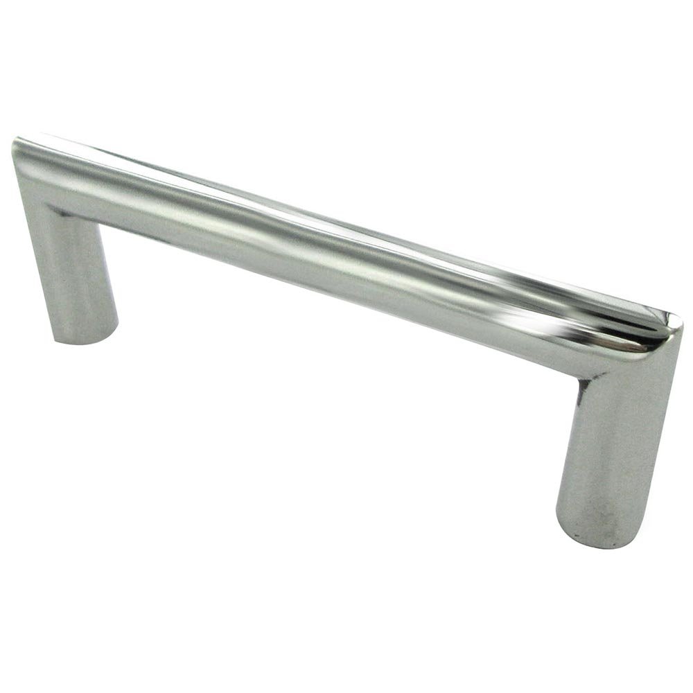 4" (100mm) Centers Square Tube Pull in Satin Stainless Steel