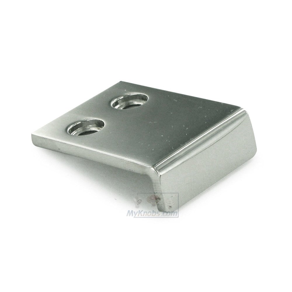 1/2" Centers 3/8" Drop Down Top Mounted Squared Edge Pull in Polished Stainless Steel