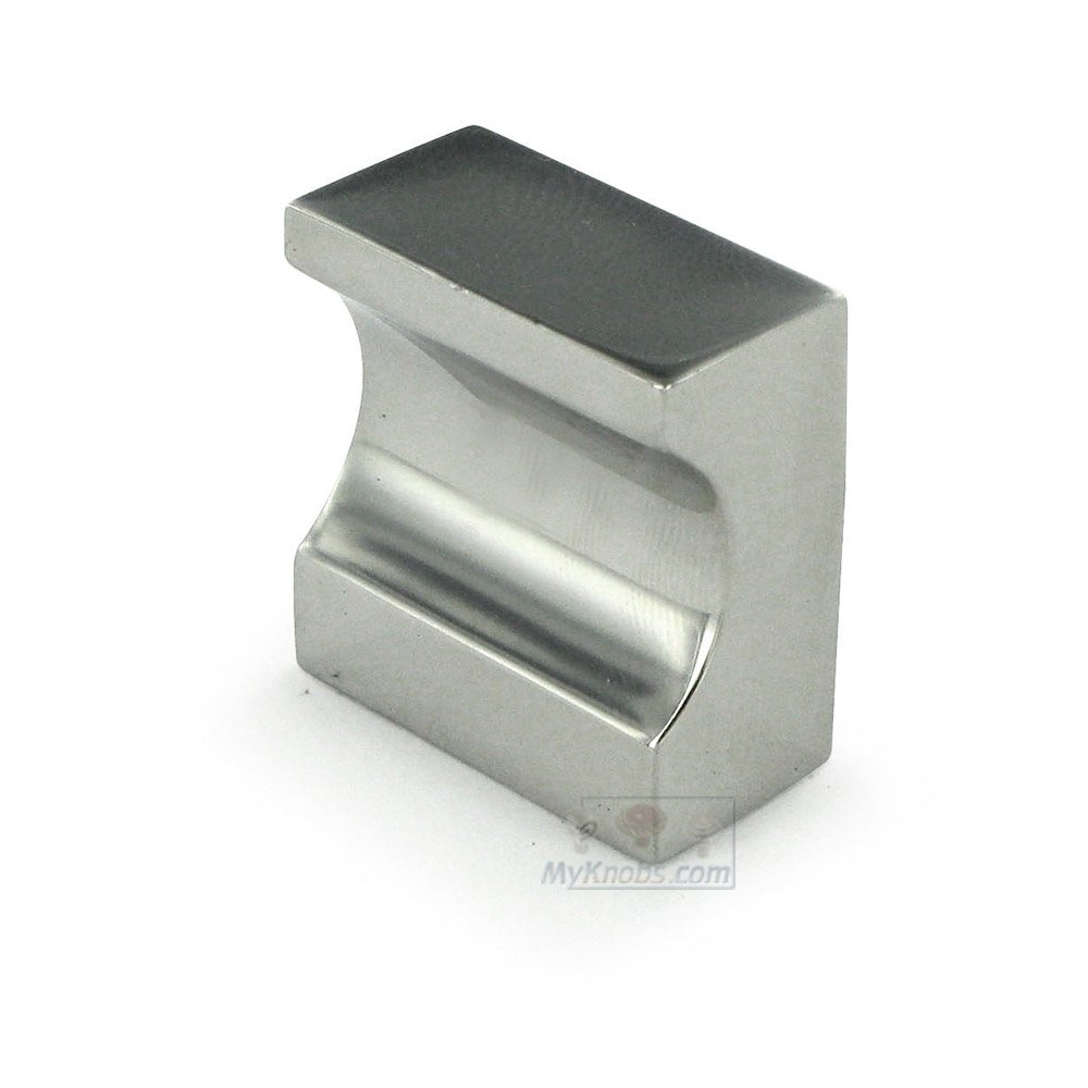 5/8" Centers Indented Square Pull in Polished Stainless Steel
