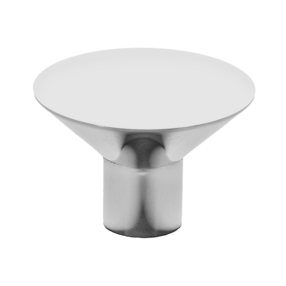 1 3/10" Diameter Flat Top Knob in Polished Stainless Steel