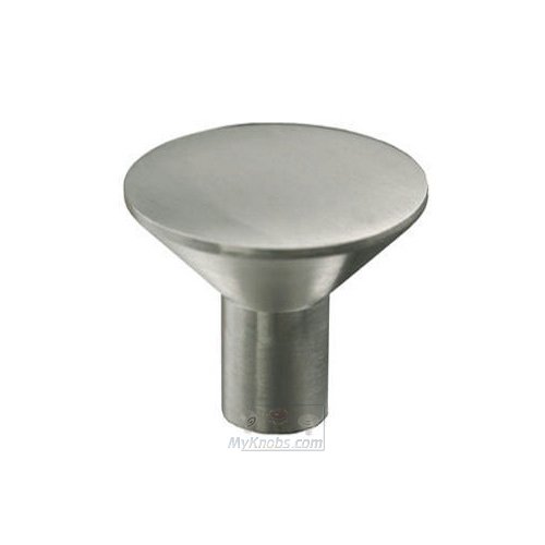 1" Diameter Flat Top Knob in Satin Stainless Steel