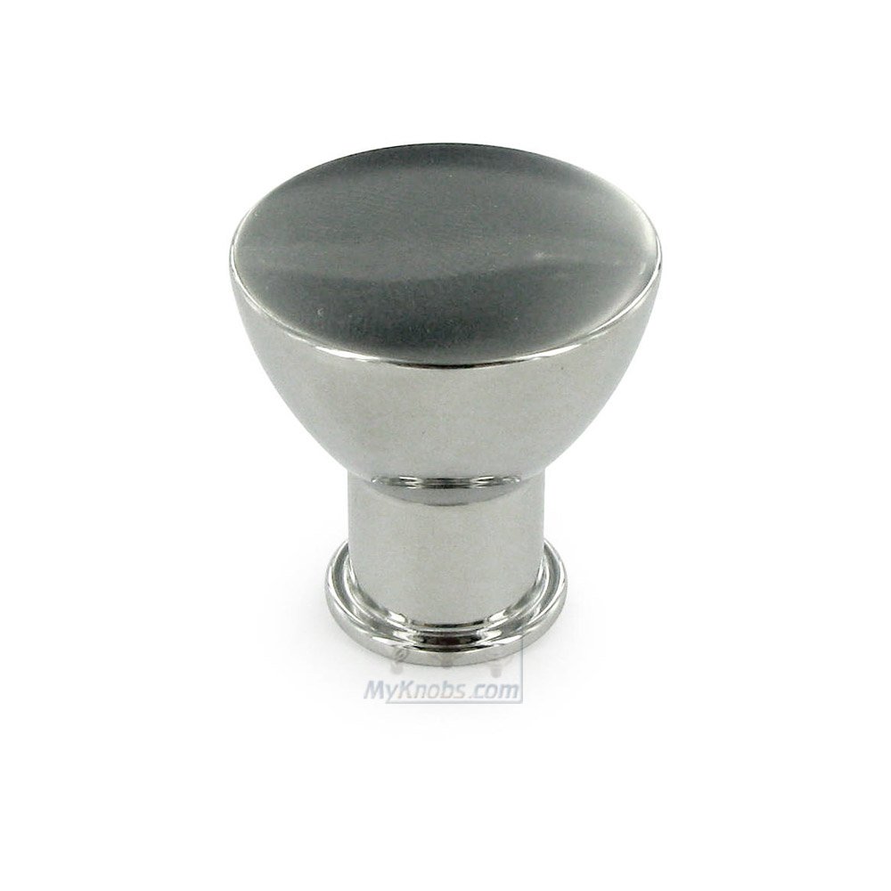 1" Diameter Fluted Knob in Polished Stainless Steel