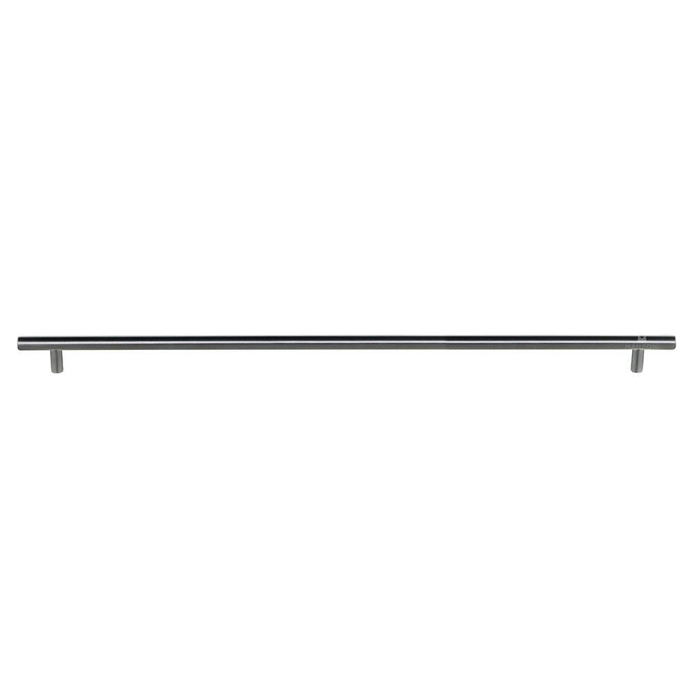 18" Centers Modern Round Bar Pull in Satin Stainless