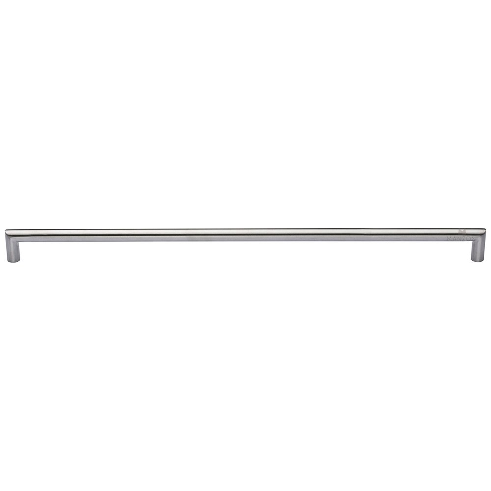 18" Centers Modern D Stainless Steel Pull in Satin Stainless