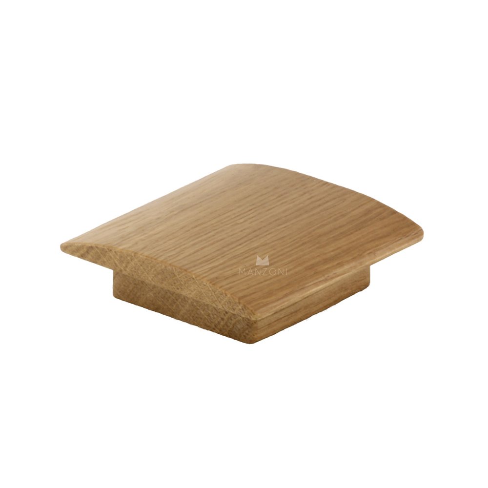 1 1/4" Centers Square Concave Designer Wood Pull in Oak