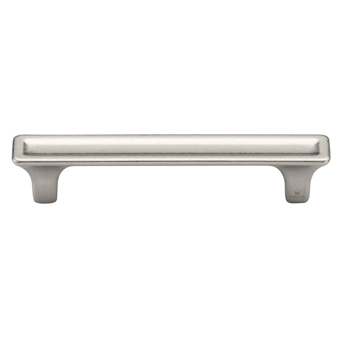 3 3/4" Centers Banded Cabinet Pull in Vintage Nickel
