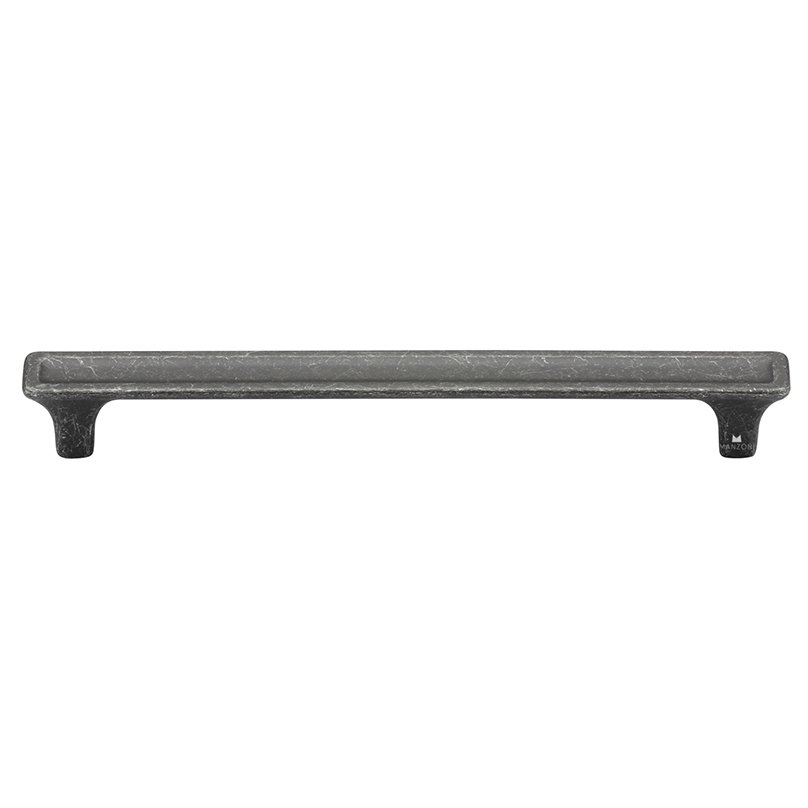 6 5/16" Centers BandedCabinet Pull in Vintage Black Iron