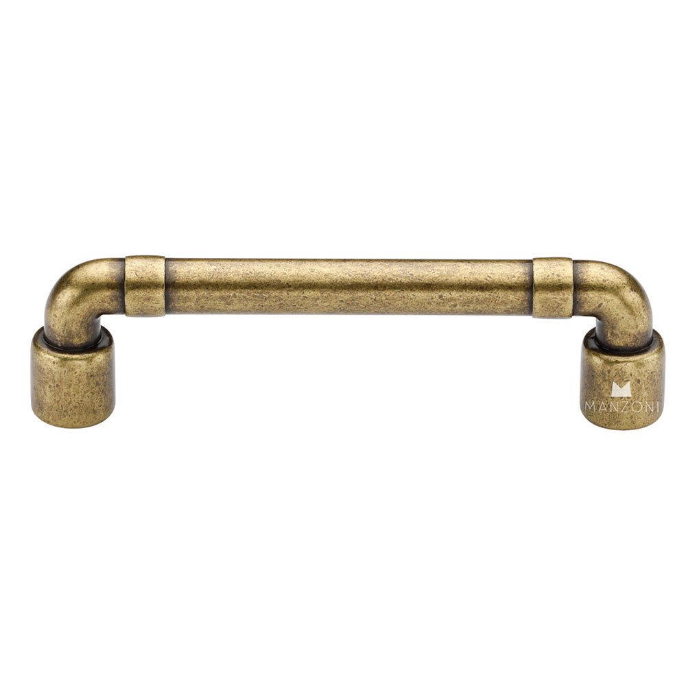 3 3/4" Centers Pipe Cabinet Pull in Antique Florence