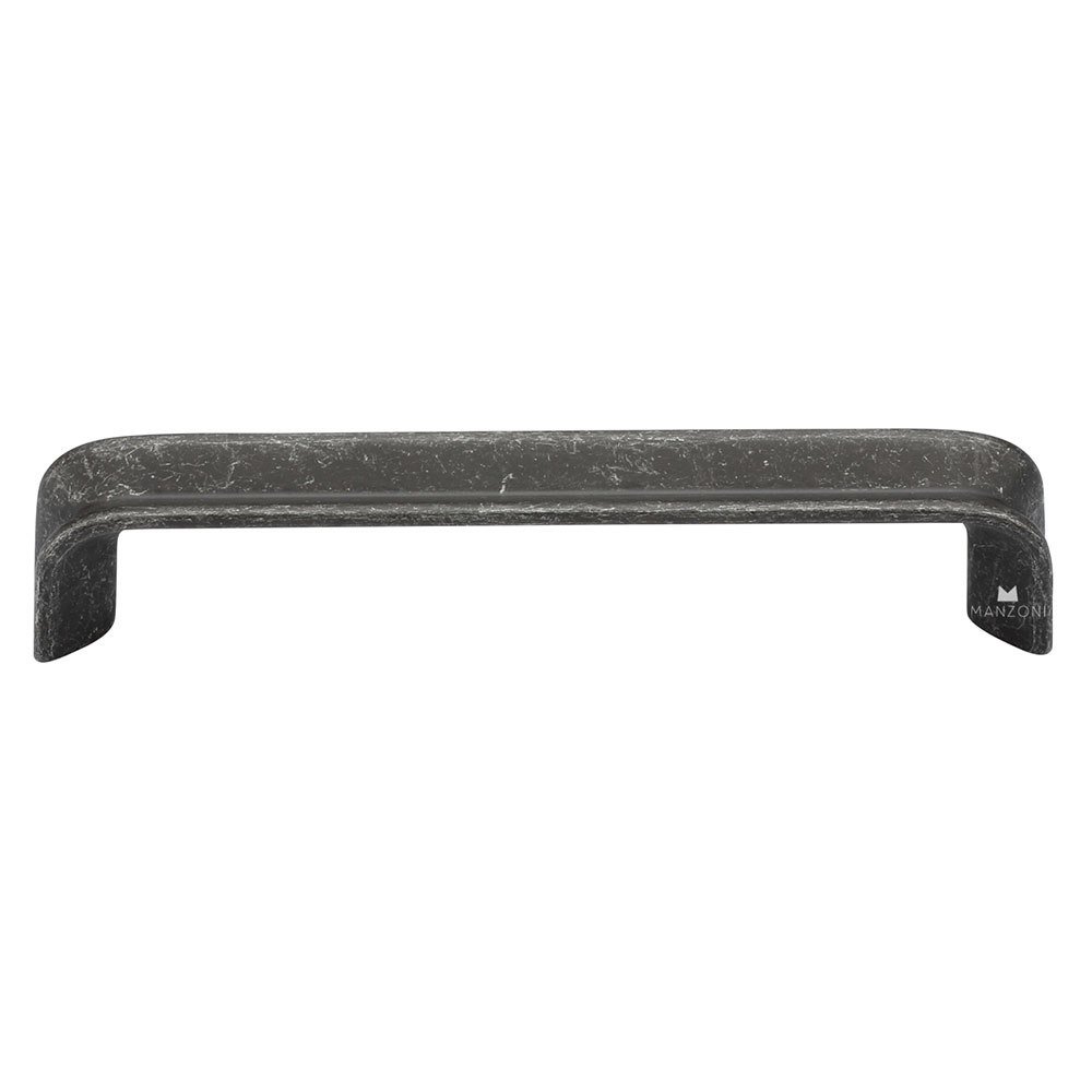 5 1/16" Centers Fold Cabinet Pull in Vintage Black Iron