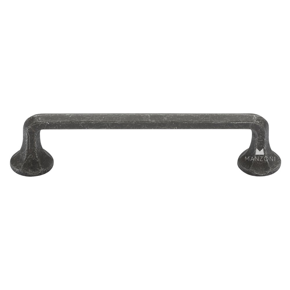 5 1/16" Centers Parisian Hex Cabinet Pull in Vintage Black Iron