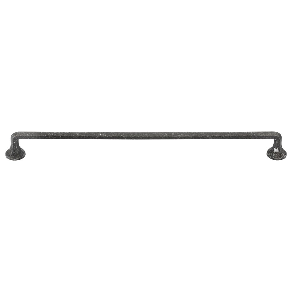 12 5/8" Centers Parisian Hex Cabinet Pull in Vintage Black Iron