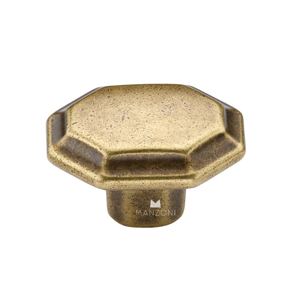 1 1/2" Avenue Octagonal Cabinet Knob in Antique Florence