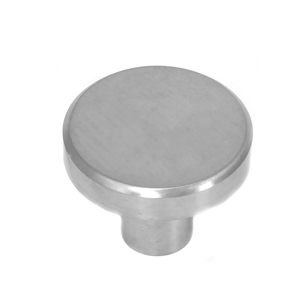 1 1/2" Stainless Steel Large Flat Top Knob